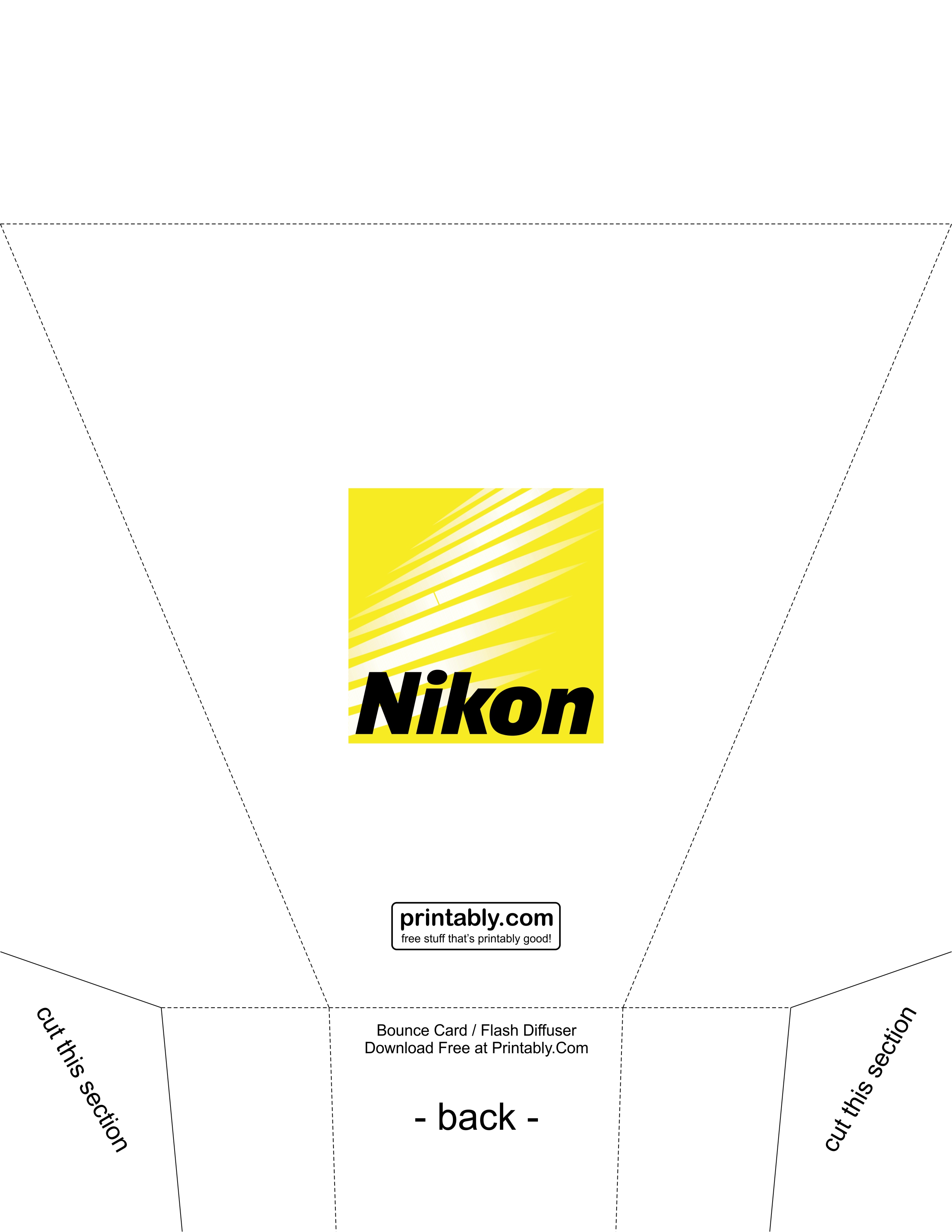 Bounce Card Flash Diffuser for Nikon Printably