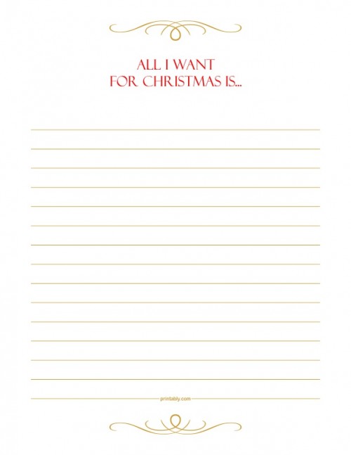 All I Want for Christmas Wish List